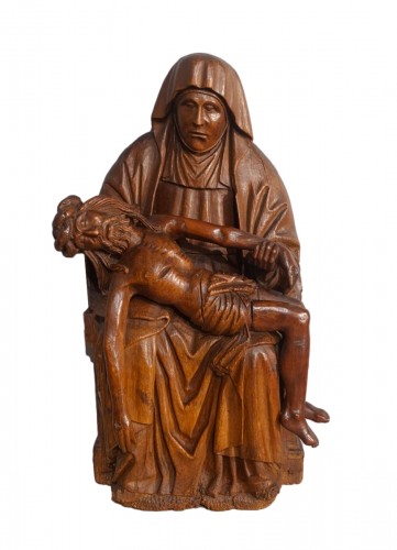 Pietà ou Vierge de pitié sculpture en chêne – Pays Bas circa 1520
