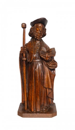 Statue Saint Jacques du XVe siècle Bourgogne