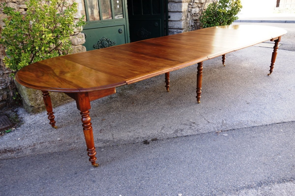 Table Louis Philippe en noyer massif XIXe siècle N 50425