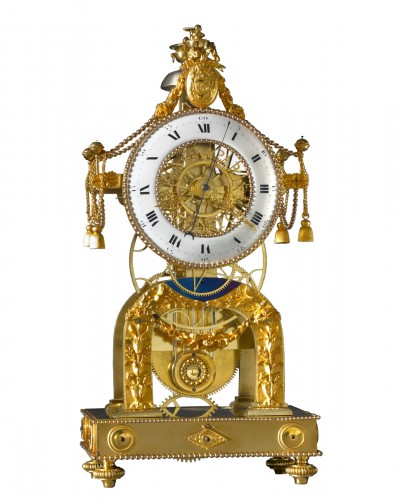 Horloge squelette Directoire de N. J. Bellet