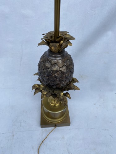 20th century - 1950-70 Bronze Pineapple Lamp, Signed Charles &amp; Fils Made In France