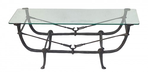 Table basse Moderniste en bronze patiné vers 1960 DLG Diego Giacometti