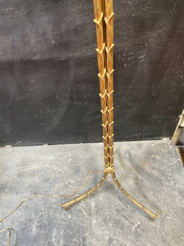 Maison Bagués - Gilt Bronze Floor Lamp  Triple Trunk Palm Model circa 1970 - 50