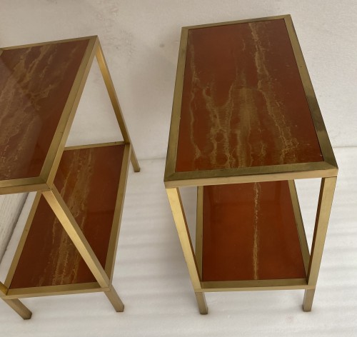 Furniture  -  Maison Jansen -  Pair Of Side Tables circa 1970