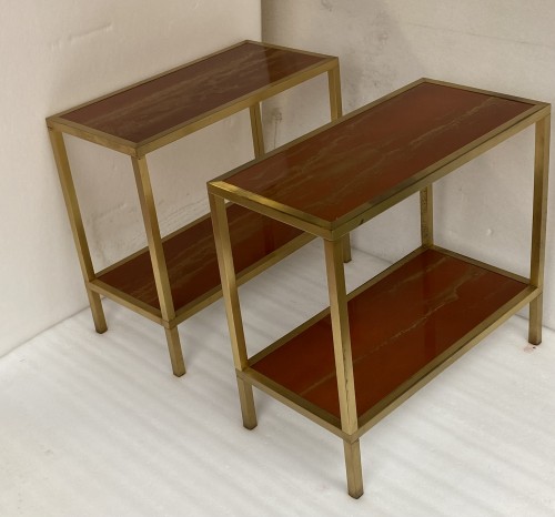 Antiquités -  Maison Jansen -  Pair Of Side Tables circa 1970