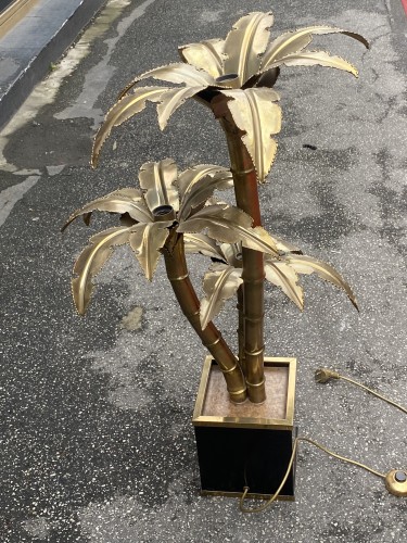 Lighting  - Palm Tree Floor Lamp, Brass By Barbier, Maison Jansen 3 Heads Palm Tree 