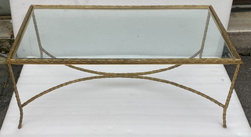 Table basse en bronze modèle palmier, Maison Charles vers 1970 - Mobilier Style Années 50-60