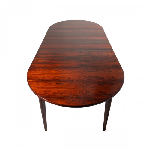 Grande table scandinave en palissandre 1960