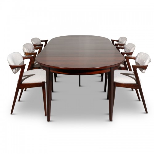 Grande table scandinave en palissandre 1960 - Mobilier Style Années 50-60