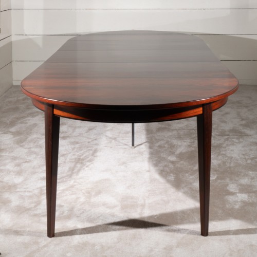 20th century - Large Scandinavian rosewood table 1960