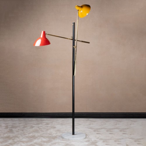 Lighting  - Large floor lamp Stilnovo 1960