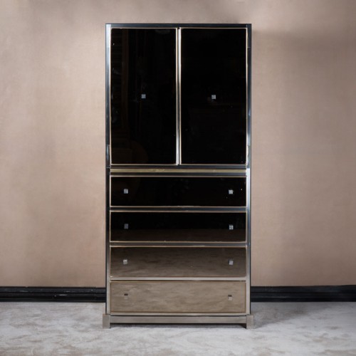 Cabinet en miroir de Michel Pigneres, Sandro Petti vers 1970 - ADC - Pascal et Laurence Sarfati