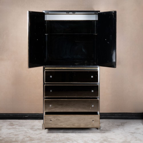 20th century - Mirror cabinet -bar by Michel Pigneres, Sandro Petti Around 1970