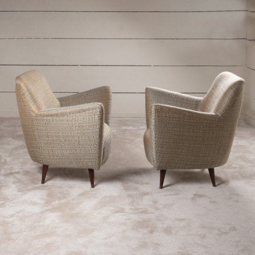 Antiquités - Salon canapé et deux fauteuils Gugliemo Veronesi 1950