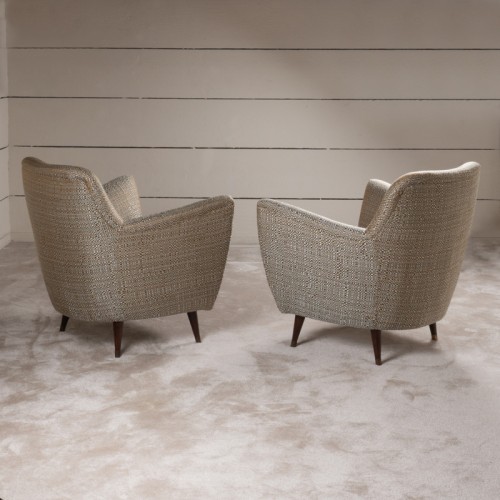 Antiquités - Salon canapé et deux fauteuils Gugliemo Veronesi 1950