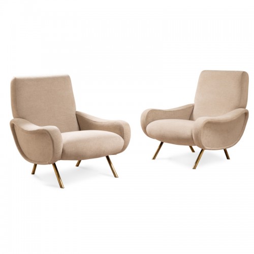 Pair of Italian &quot;Lady&quot; armchairs 1960