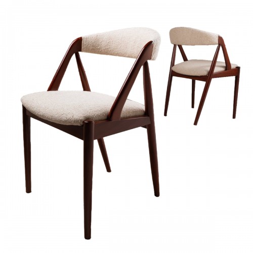 Ensemble 12 chaises scandinaves en teck 1960