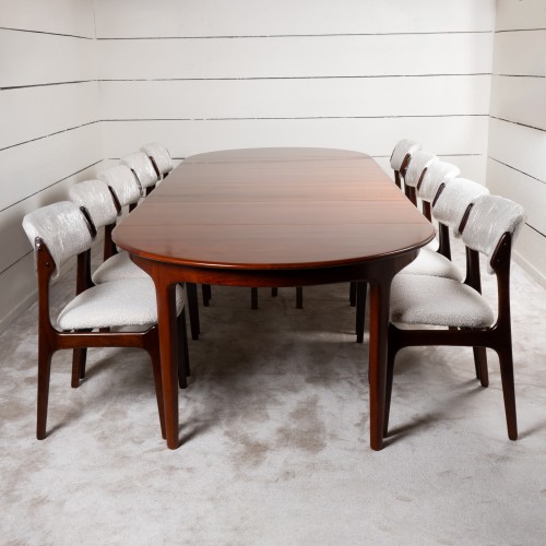 Very large Scandinavian teak table 1960 - 