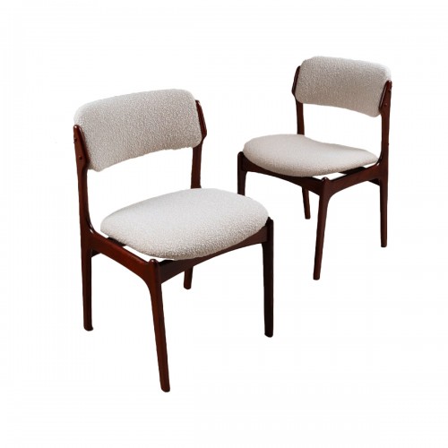 Attractive set of 12 Scandinavian chairs in solid rosewood