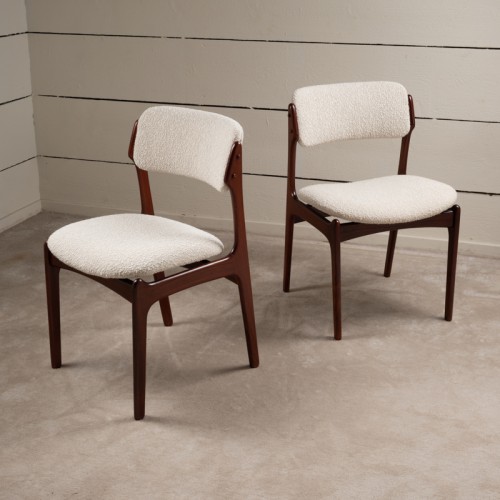 Seating  - Attractive set of 12 Scandinavian chairs in solid rosewood