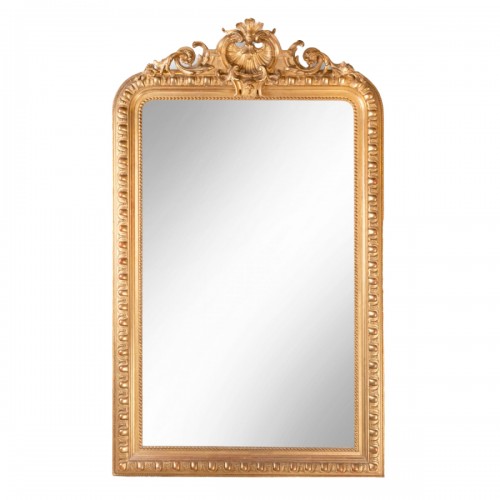 Grand miroir en bois doré