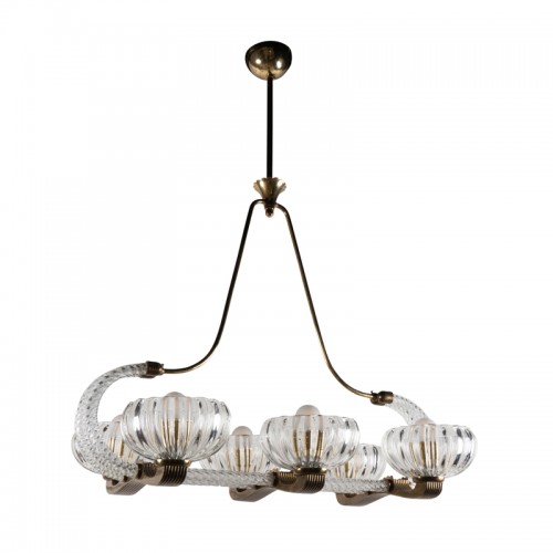 Grand lustre italien de Barovier 1950