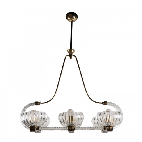 Grand lustre italien de Barovier 1950 - Luminaires Style Années 50-60