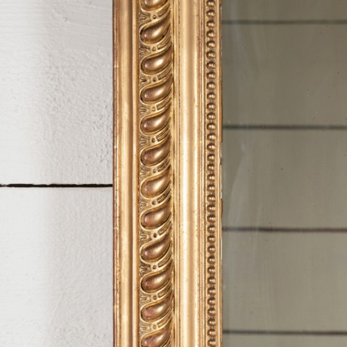 Very large carved mirror with small pediment - Napoléon III