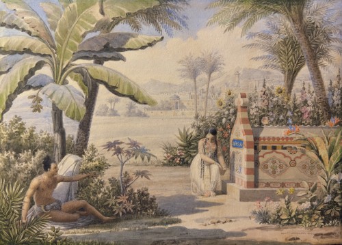 Auguste GARNEREY (1785 - 1824), The Indian tomb