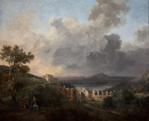 Nicolas-Antoine TAUNAY (1755-1830) Paysage italien à l'aqueduc