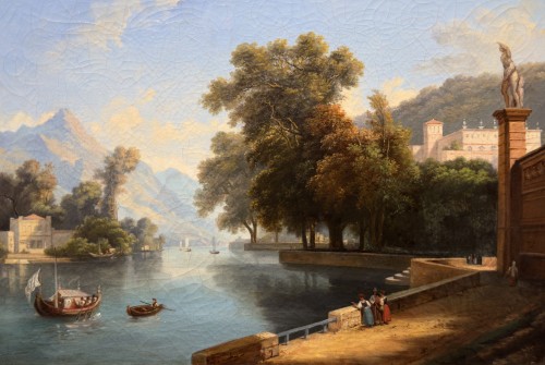 Jean-Charles-Joseph RÉMOND (1795-1875), Vue d’une terrasse sur le lac de Côme