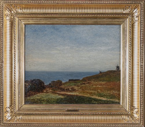 Jules DUPRÉ (1885-1941), Les falaises du Crotoy - Tableaux et dessins Style Napoléon III