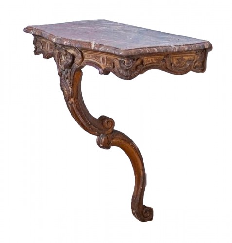 Petite console du XVIIIe siècle en bois doré