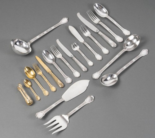  Jean tetard - solid silver menagere - silverware & tableware Style Art Déco