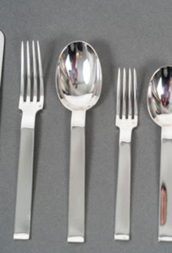 &quot;Beaubourg” solid silver Cutlery Set 168 pieces - silverware & tableware Style Art Déco