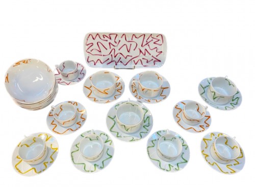 Argenterie et Arts de la table  - Hermès - Service de table Ribbons 67 pièces en porcelaine