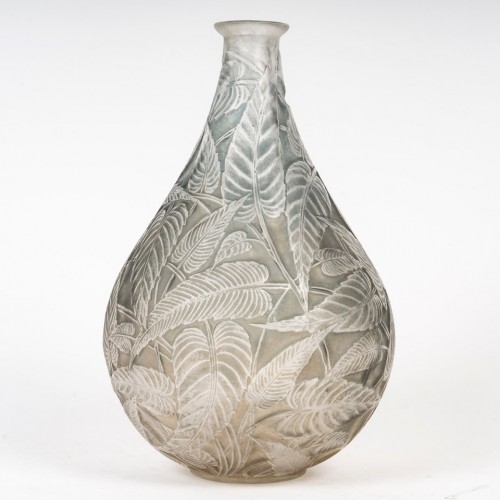 René Lalique, 1923  - Vase « Sauge» bleu gris - Verrerie, Cristallerie Style Art Déco