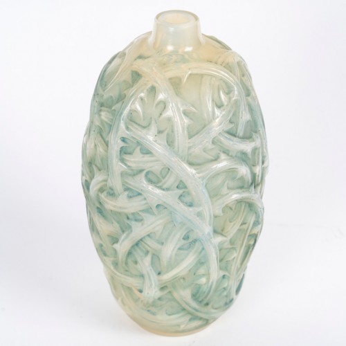 René Lalique 1921- Vase Ronces - Verrerie, Cristallerie Style Art Déco