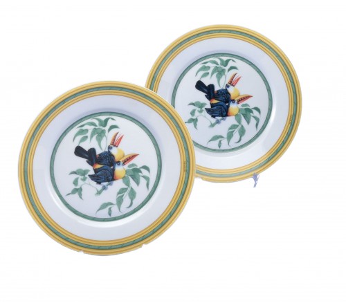 Argenterie et Arts de la table  - Hermès - Service à thé modèle "Toucans"