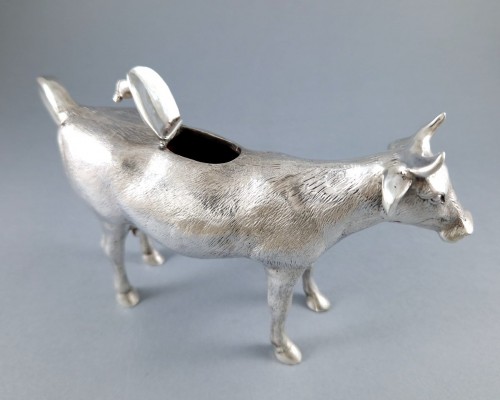 Antiquités - Cow Creamer In Sterling Silver