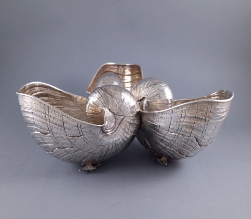 Buccellati - Sterling Silver Nautilus Centerpiece - silverware & tableware Style 