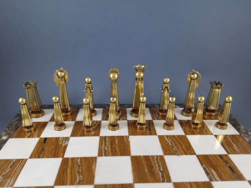 20th century - Boin Taburet - Sterling Silver And Gilt Chess Set