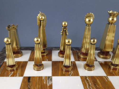 Antiquités - Boin Taburet - Sterling Silver And Gilt Chess Set