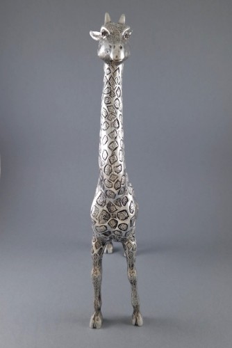 Argenterie et Arts de la table  - Girafe en argent massif