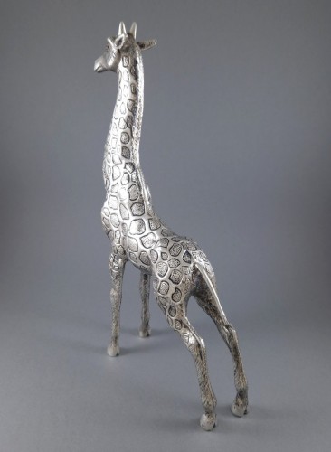 Girafe en argent massif - 