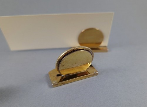 Antiquités - Hermès - 12 Place Card Holders In Sterling Silver Gilt