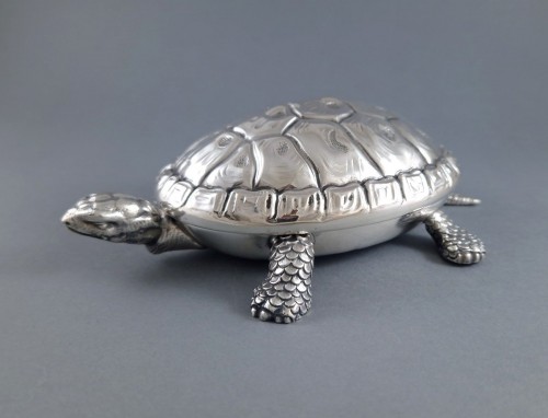 Sterling Silver Turtle Box, Italian work around 1970 - 