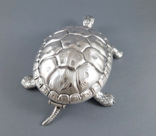  - Sterling Silver Turtle Box, Italian work around 1970