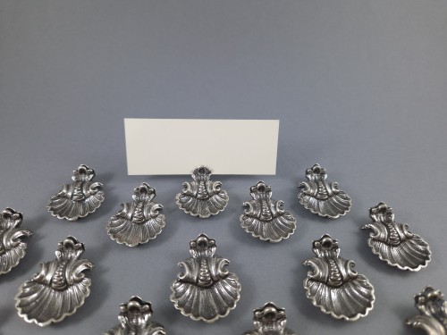 16 Sterling Silver Place Card Holders - silverware & tableware Style 