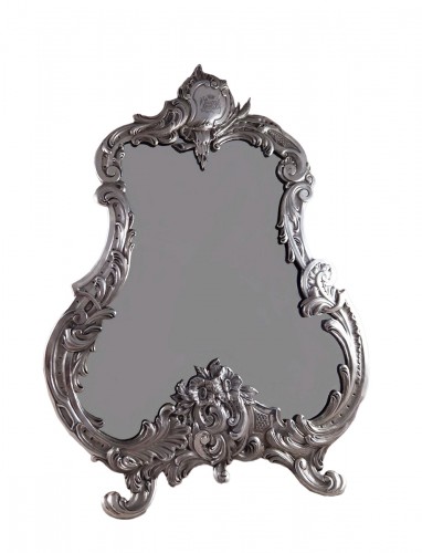 Sterling silver table mirror from the early 19th century 